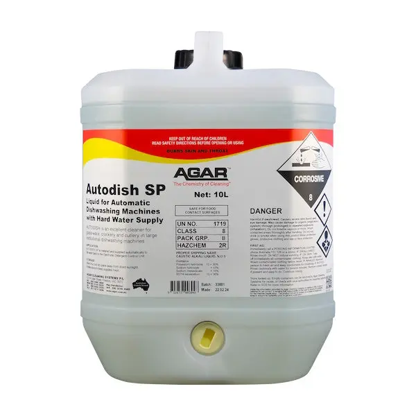 Agar Autodish SP Hard Water Commercial Dishwasher Detergent - Image 3