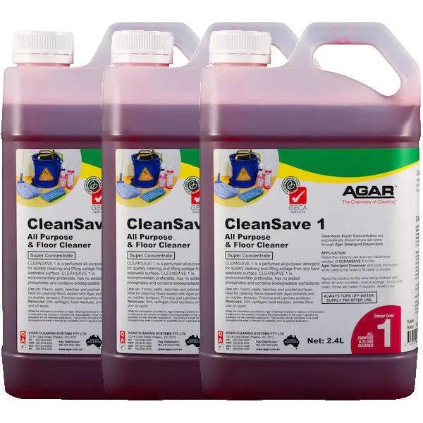 Agar CleanSave 1 All Purpose & Floor Cleaner | Floral fragrance 2.4Lt - Image 2