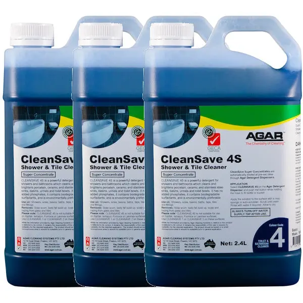 Agar CleanSave 4S Shower and Tile Cleaner Concentrated 2.4Lt - Image 2