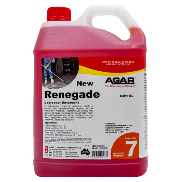 Agar Renegade Degreaser Detergent for Mud, Oil Films and Grease - Image 3