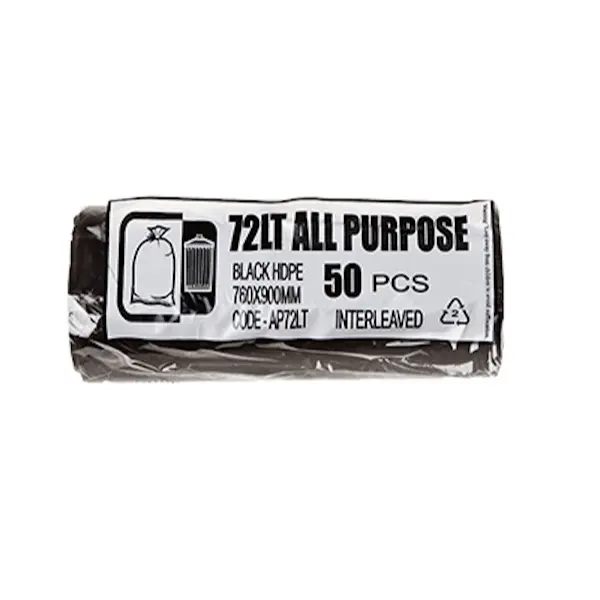 All Purpose 72Lt Black Bin Liners Rolls | 500 Bags - Image 2