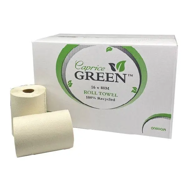 Caprice Green Hand Towel 16 Roll | 80m Long