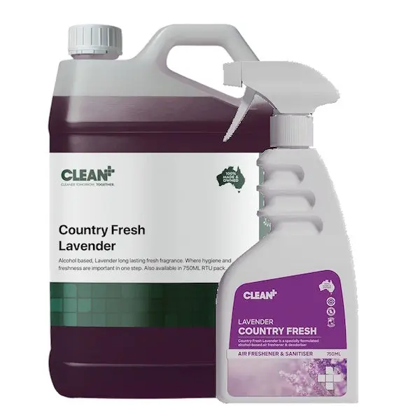 Clean Plus Country Fresh Lavender Air Freshener and Sanitiser