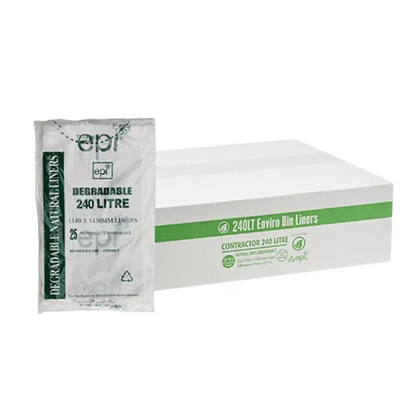 Contractor 240Lt Enviro Natural Bin Liners | 100 Bags