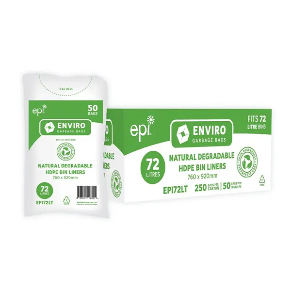 Contractor 72Lt Enviro Natural Bin Liners | 250 Bags
