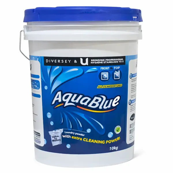 Diversey Aquablue Laundry Powder 10kg for Front and Top Load