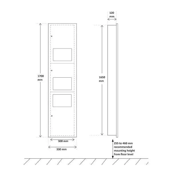 Dolphy 3-in-1 Washroom Recessed Panel - Image 3