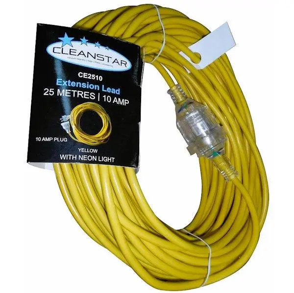 Extension Lead Yellow 10 Amp 25 Metres