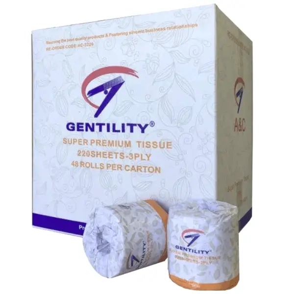 Gentility 3ply Toilet paper 220 Sheets 48 Rolls