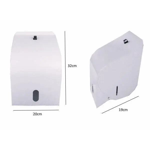 Gentility White Hand Towel Roll Dispenser Metal - Image 2