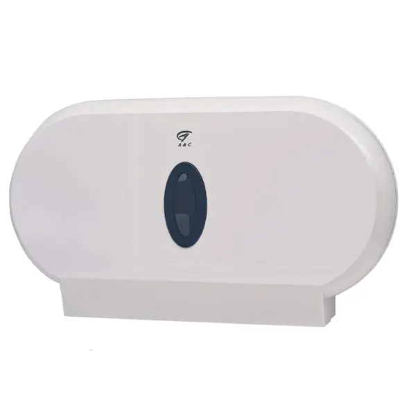 Jumbo Twin Toilet Roll Dispenser White or Black (ABS Plastic) - Image 2