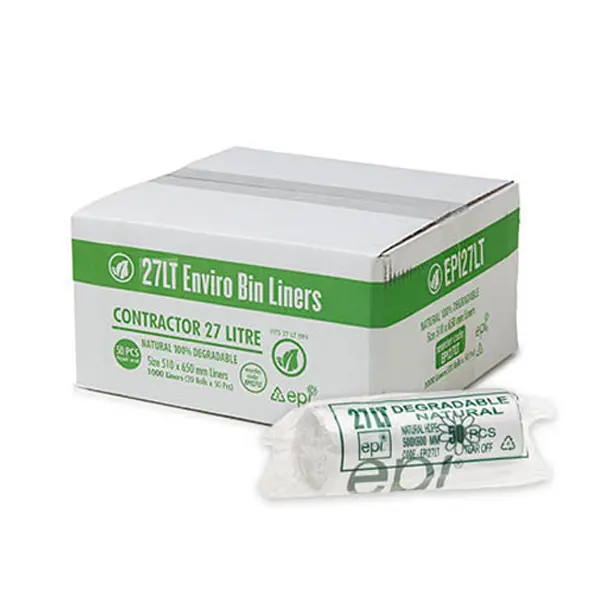 Kitchen Tidy 27Lt Enviro Natural Degradable Bin Liners | 1000 Bags