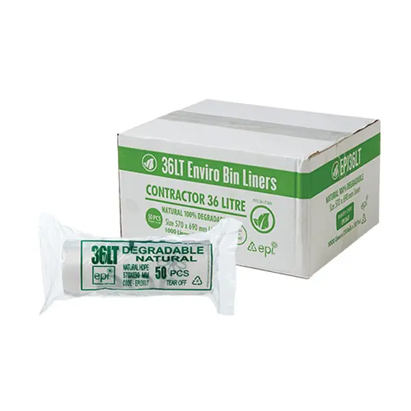 Kitchen Tidy 36Lt Enviro Natural Degradable Bin Liners | 1000 Bags