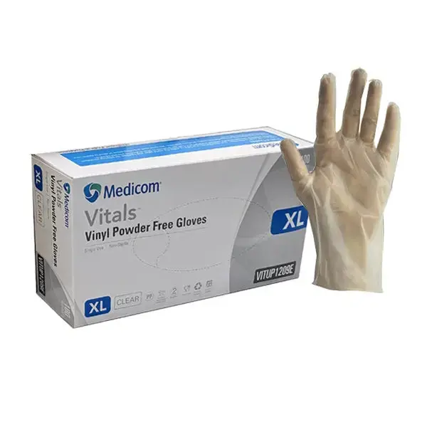 Medicom Vitals Vinyl Disposable Gloves | Clear and Powder Free - Image 3