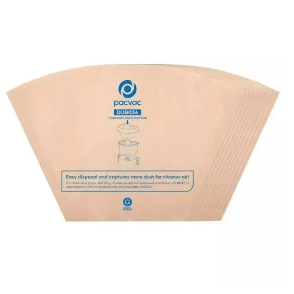 Pacvac Velo Disposable Vacuum Paper Dust 10 Bag 2.5L