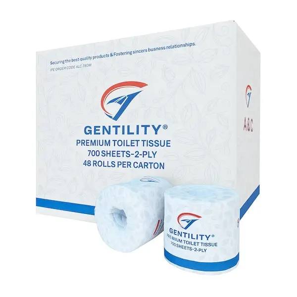 Pallet Deal Gentility Premium 2 Ply 48 Rolls 700 Sheet Toilet Paper - Image 2