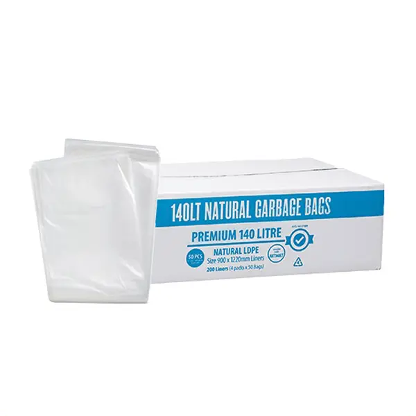 Premium Clear 140Lt Rubbish Bin Liners | 200 Bags