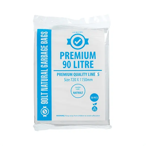 Premium Clear 90Lt Rubbish Bin Liners | 200 Bags - Image 2