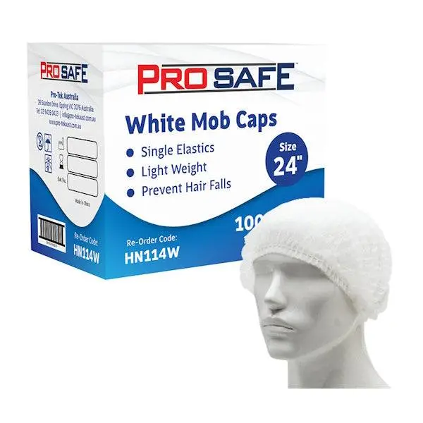 ProSafe Mob Round Cap Hair Net 21 or 24 Inches 1000 Caps - Image 3