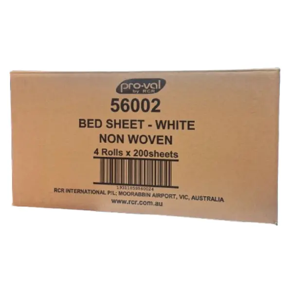 ProVal Disposable White PP Bed Sheet 100Pz