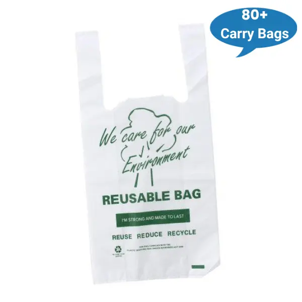 Reusable Printed Plastic Carry Bags 35UM | Singlet - Image 3