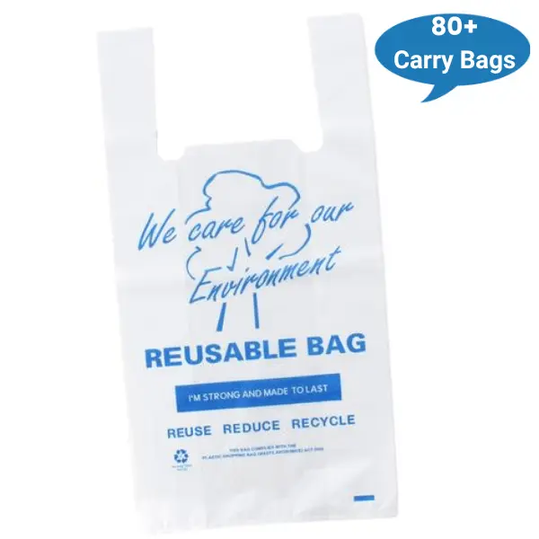 Reusable Printed Plastic Carry Bags 35UM | Singlet - Image 4