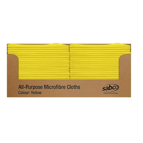 Sabco All Purpose Microfibre Cloth | Blue Red Green Yellow [50 Cloths Box] - Image 4