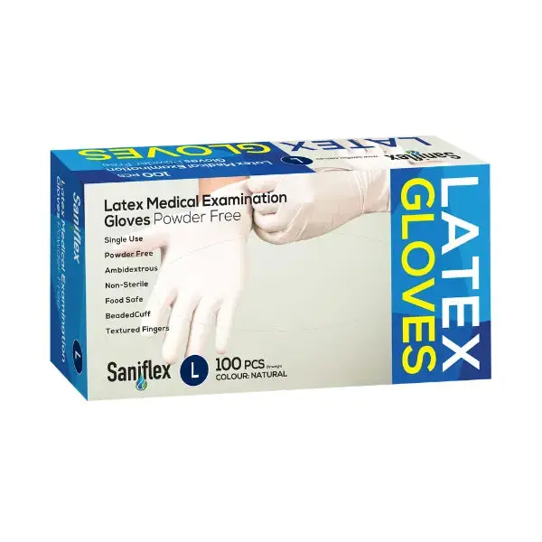 Saniflex Latex Medical Examination Disposable Gloves Powder Free - Image 4