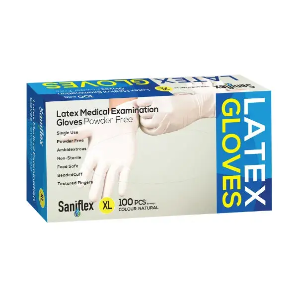 Saniflex Latex Medical Examination Disposable Gloves Powder Free - Image 5