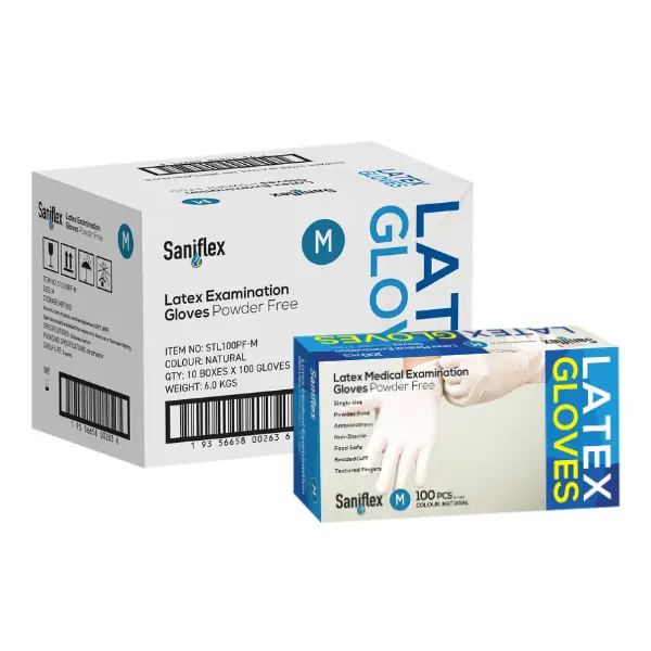 Saniflex Latex Medical Examination Disposable Gloves Powder Free - Image 6