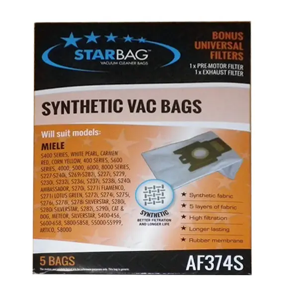 Starbag AF374S Synthetic Vacuum Cleaner Bags