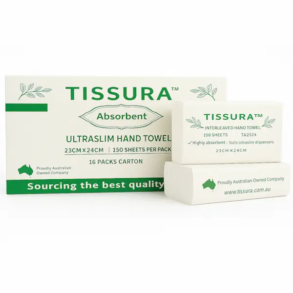 Tissura Absorbent Ultraslim Hand Towel 23 X 24cm | 2400 Sheets