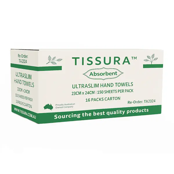 Tissura Absorbent Ultraslim Hand Towel 23 X 24cm | 2400 Sheets - Image 2