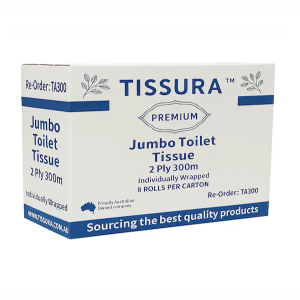 Tissura Premium Jumbo Toilet Paper 2Ply | 8 X 300m Long - Image 2